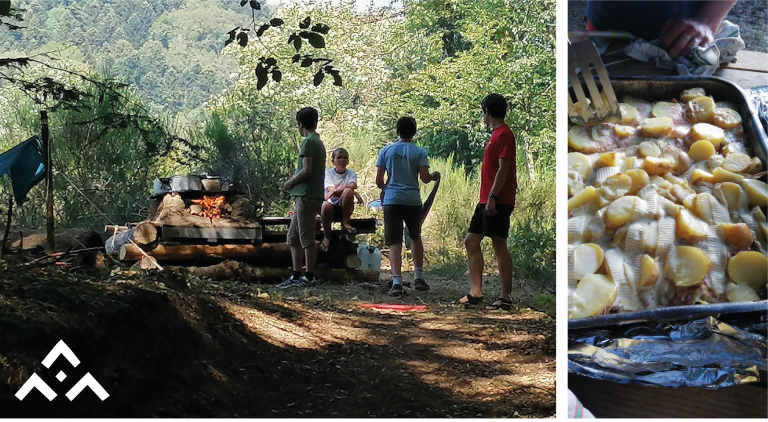 Cuisine au feu de bois camp 2020