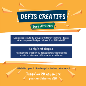 Règles du défi créatif